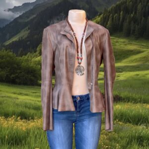 Brown Eco Leather Jacket