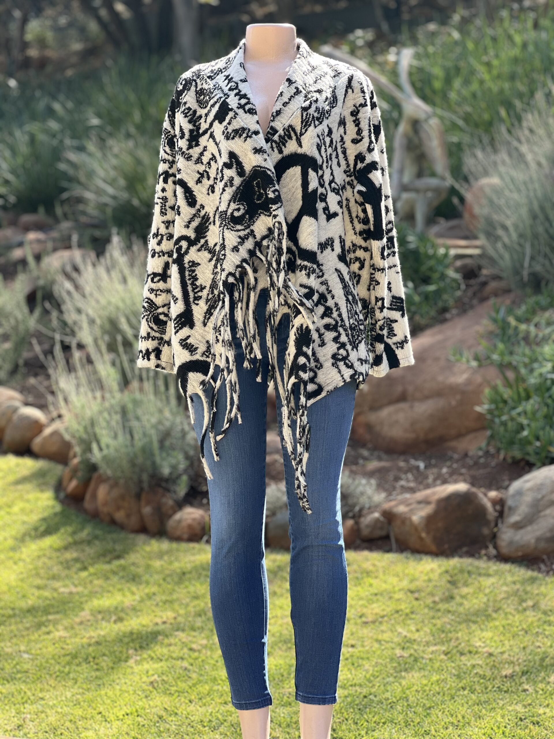 Open-front Kimono-style Poncho - Image 6