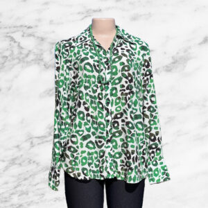Green Animal Print Shirt