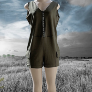 Olive Green Onesy-shorts