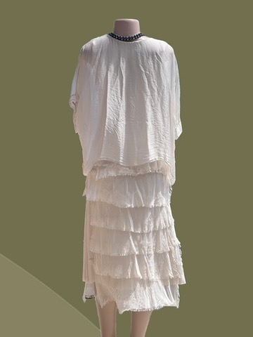 Cream Frill Dress - Image 3
