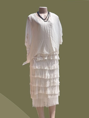 Cream Frill Dress - Image 2