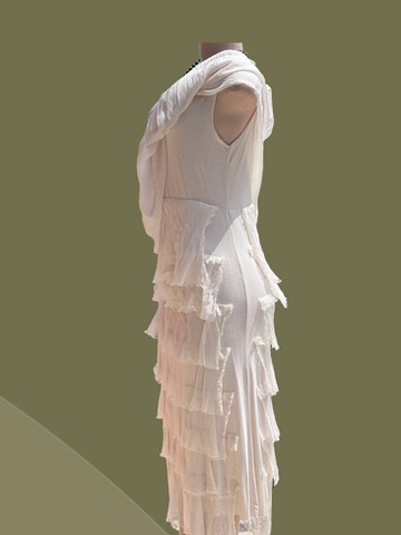 Cream Frill Dress - Image 4