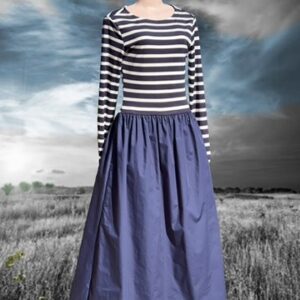 Navy Stripy Long Dress