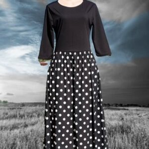 Polka dot black & white dress